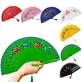 thumbnail image 2 of Sinyiin Silk Spanish Dance Fan Double Sided Folding Fan for Weddings and Celebration, 2 of 19