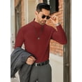 thumbnail image 3 of Coshow Men's Turtleneck T shirt Casual Lightweight Cotton Slim Fit Basic Pullover Tops, 3 of 5