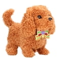 thumbnail image 2 of Peluche de perro cachorro de batería que camina, menea la cola y ladra, realista, suave y cómodo, ideal como regalo navideño., 2 of 14