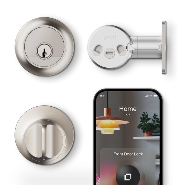 Cerradura inteligente Level Pro sin llave con acceso remoto, níquel satinado