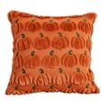thumbnail image 3 of Orange Pumpkin Fall Throw Pillow 18 X 18 Inch Soft Plush Decorative Cushion for Living Room Couch Bed Fall Harvest Home for Autumn Seasonal Decoration, 3 of 8