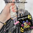 thumbnail image 3 of Pebbuoy 12-Color Pet Nail Art Pen Set Quick Dry Dog Nail Polish Pens for Puppy Cat Soft Brush Tip Creative Pet Grooming Supplies, 3 of 6