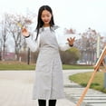 thumbnail image 2 of Bearachild Delantal de chef para lona unisex con amplias aplicaciones Ade Of Canvas Canvas Artist Delantal versátil pinturas gris, 2 of 6