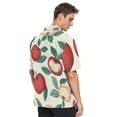 thumbnail image 4 of Ckdifva Red Yellow Apples Mens Button Down Short Sleeve Shirt Casual Shirts Beach Hawaiian Shirts, 4 of 8