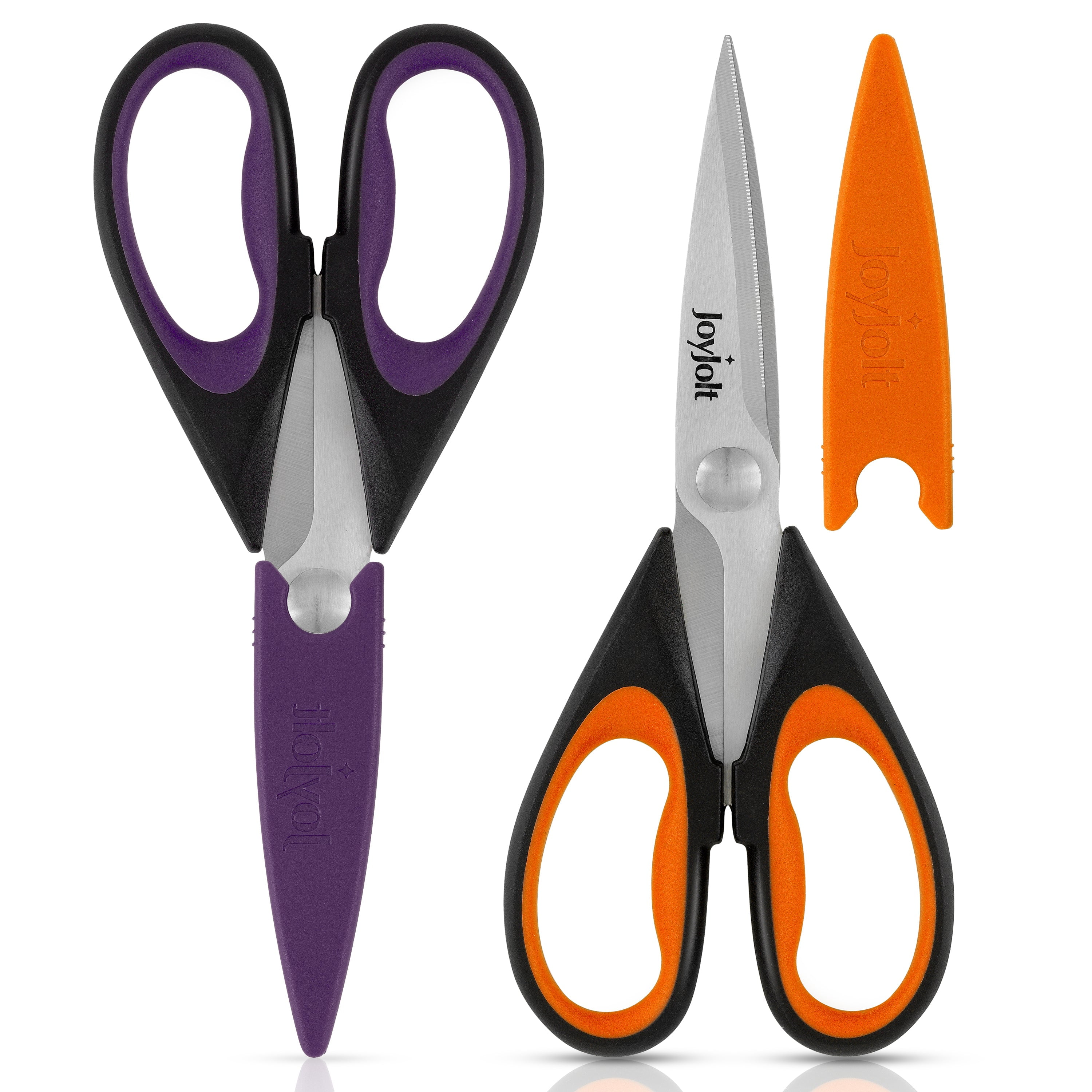 JoyJolt Kitchen Shears Pack of 2 Multi Purpose Kitchen Scissors with
