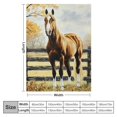 thumbnail image 4 of Orinice Watercolor Horse Blanket - Soft &amp; Lightweight Cozy   Throw Blanket - Plush Warm Blankets for Sofa, Travel, Bedroom, Office, Home Decor - Ideal Gifts for Adults Kids Women Men  60x80in, 4 of 6