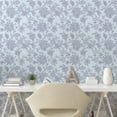 thumbnail image 2 of Ambesonne, Flowers Boho Peel & Stick Wallpaper for Home, Hippie Purplish Floral, 13"x100", Pale Ceil Blue Mauve, 2 of 5