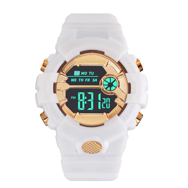Fashion Waterproof Mens Boy LCD Digital Stopwatch Date Rubber Sport Wrist Watch