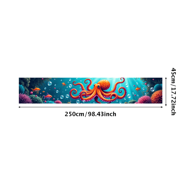 LUUFILx Underwater Ocean Octopus Backdrop Banner for Birthday Party Decorations Photography Props Background Kids Event Decor Festival Supplies Aquarium Theme