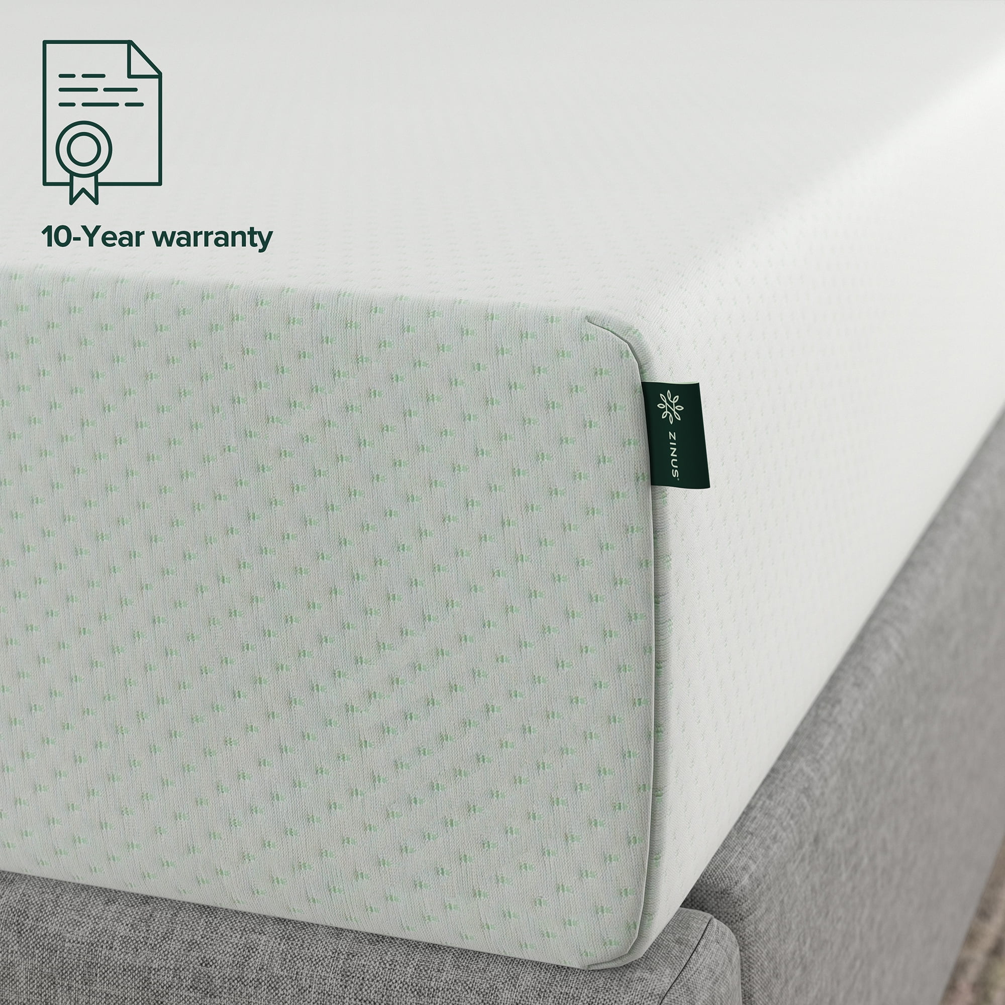 Zinus Spa Sensations Green Tea Rest Well 8" Medium Memory Foam Mattress, Full