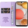 thumbnail image 2 of Case for Samsung Galaxy A42 5G PU Leather Wallet Case Cover,Samsung Galaxy A42 5G Flip Folio Case with Card Holders,Magnetic Phone Case Compatible with Samsung Galaxy A42 5G,Light Purple, 2 of 13