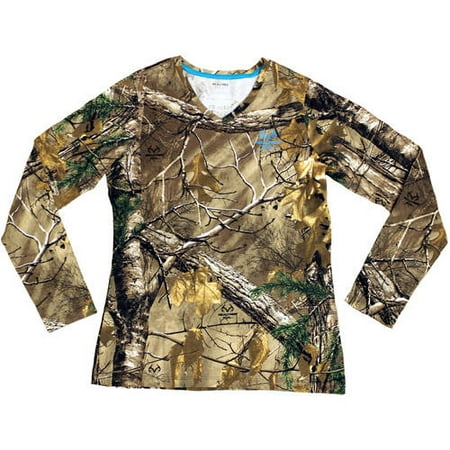 Women's Long Sleeve Camo Tshirt, Xtra