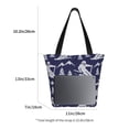 thumbnail image 3 of Pofeuu Abstract Skiing Print Women Fashion Shoulder Handbags Top Handle Satchel Bags Tote Shoulder Shopping Bag Stylish Canvas Tote Bag, 3 of 6
