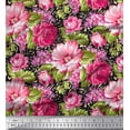 thumbnail image 1 of Soimoi Cotton Duck Fabric Leaves & Peony Floral Print Fabric by Yard 42 Inch Wide, 1 of 3