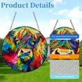 thumbnail image 2 of Rainbow Color Highland Cattle Stained Glass Suncatcher Handmade Window Hanging Colored Glass Suncatcher Crafts Kits for Indoor Garden Decor Memorial Gift 16x16cm(1), 2 of 7