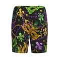 thumbnail image 5 of Naloa Mardi Gras Surface Men's Short Pajama Pants, Lounge Comfort Shorts with Elasticized Waistband and Side Pockets - X-Large, 5 of 9