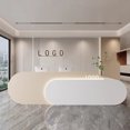 thumbnail image 4 of Beauty Salon Office Reception Desk Study Bar Writing Reception Counter Shop Restaurant Escritorios Office Furniture LJ50RT My Lux Decor Round, 4 of 9