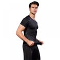 thumbnail image 3 of Men Quick Dry Crew Neck T Shirts ，Athletic Running Gym Workout Short Sleeve Tee Tops Bulk, 3 of 7