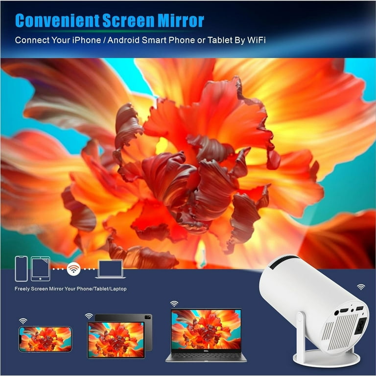 ZKON NEW 2024 Projector HY300 Pro Wifi 6 BT5.0 With Android 11.0 OS, H713 Portable Wireless Home OutdoorAutomatic Keystone Correction 4K ZKON NEW 2024 Projector HY300 Pro Wifi 6 BT5.0 With Android 11.0 OS, H713 Portable Wireless Home OutdoorAutomatic Keystone Correction 4K