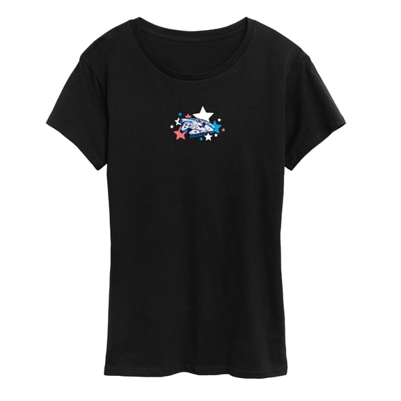 Star Wars - Millennium Falcon Stars Stripes Short Sleeve Graphic T-Shirt