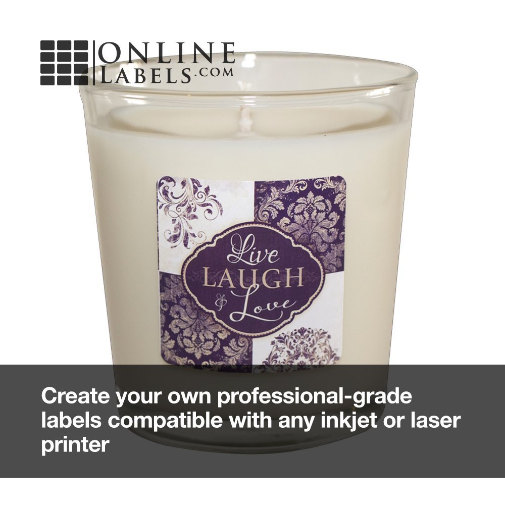 2 x 2 Square Labels - Inkjet/Laser Printer - Online Labels (100 Sheet Pack)