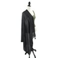 thumbnail image 2 of Womens Fashion Plaid Tassel Garment Dye Cotton Scarf Soft Shawls Wrap (Black), 2 of 4