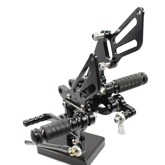 FXCNC CNC Billet Motorcycle Rearset Foot Pegs Rear Set Footrests Fully Adjustable Foot Boards Compatible with Ninja ZX10R ZX-10R ZX1000 2011-2020