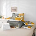 thumbnail image 4 of YST Dragonfly Comforter Set 7-Piece, Full Size, Yellow Grey, Oil Painting, 4 of 4