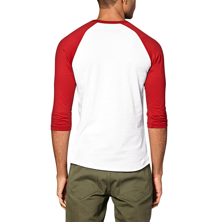 Mens 3/4 Sleeve Raglan Baseball T Shirt 