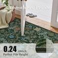 thumbnail image 5 of ATHOPE Floral 2x6 Area Rug, Machine Washable Rugs Soft Non Slip Low Pile Rugs for Living Room Bedroom Nursery Kitchen Dining Room Indoor, Floral Print Pattern Runner Carpet, Forest Green, 5 of 8