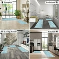 thumbnail image 3 of Boho Kitchen Rug Sets 3 Pieces, Washable Kitchen Mats for Floor, Non Slip Soft Vintage Kitchen Area Rug Floor Mat for Kitchen, Laundry Room and Hallway (Teal, 20''x32''+20''x47''+20''x59''), 3 of 6
