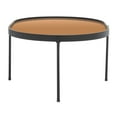 thumbnail image 3 of SAFAVIEH Emmerich Mirrored Coffee Table, Rose Gold Top/Matte Black, 3 of 10