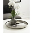 thumbnail image 5 of Kate and Laurel Stovring Round Modern Decorative Tray, 16, Silver, Contemporary Decor Tray for Serving, Storage, and Display, 5 of 6