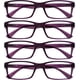 thumbnail image 1 of Company Purple Läsglasögon Värdepaket 4-pack Designer Stil Män Kvinnor RRRR92-5 +3.50 Lila Purple, 1 of 5