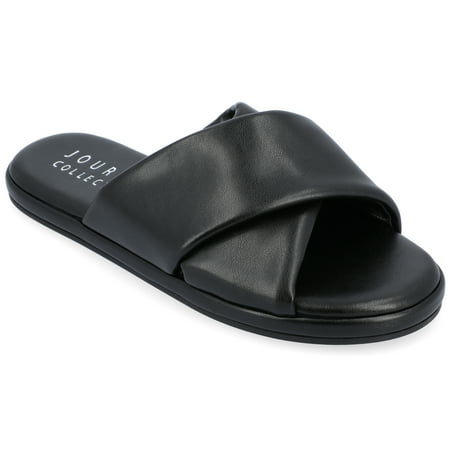 

Journee Collection Womens Addilynn Tru Comfort Foam Puffy Slide Sandal