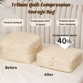 thumbnail image 3 of HUGFEGWE Ultra Space Saving Self Compression Organizer, Heavy Duty Moving Bags,Storage Tote for Space Saving, Storage Moving Bags Heavy, Space Organizer for Comforters, Blankets, Bedding,Gray,L, 3 of 7