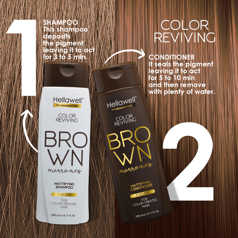 Professional Coloring kit - Permanent color cream hair dye. Gray Coverage. 6.71 Dark Blonde Ash Brown + Brown Color Shampoo and Conditioner Kit for Revives the Color.