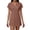 Khaki, variant on XiYing Dress Shirts for Men, Women's V-Neck Lace-Trimmed Casual Loose Fit Dress, 3/4 Sleeve Summer Style,
