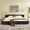 Dark Gray, variant on Noble House Heliox Modern King Size Grounded Bed Frame, Chenille Upholstered Platform Bed with Headboard, Dark Gray