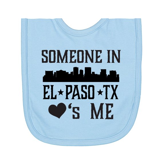 Inktastic El Paso Texas Someone Loves Me Skyline Newborn Bib