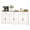 White(3-Drawer), variant on 71'' Farmhouse Sideboard Buffet Cabinet with Storage, Kittchen Credenza Coffee Bar for Dining Room & Living Room, Blue
