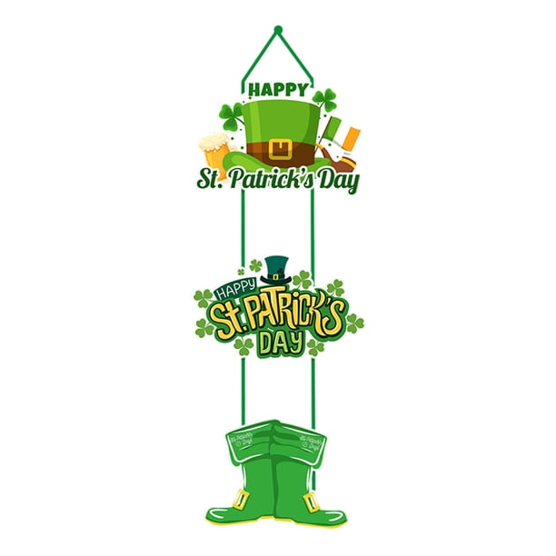 Decoraciones Del Día de San Patricio Decoraciones Del Día de San Patricio Decoraciones de Puertas -3 Festival Irlandés Parte de Primavera Percheros de Puertas Decoraciones Colgantes Del Árbol de Mesa