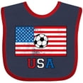 thumbnail image 3 of Inktastic USA Soccer Boys or Girls Baby Bib, 3 of 4