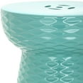 thumbnail image 3 of Safavieh Daphne Solid Indoor/Outdoor Garden Patio Stool, Aqua, 3 of 4