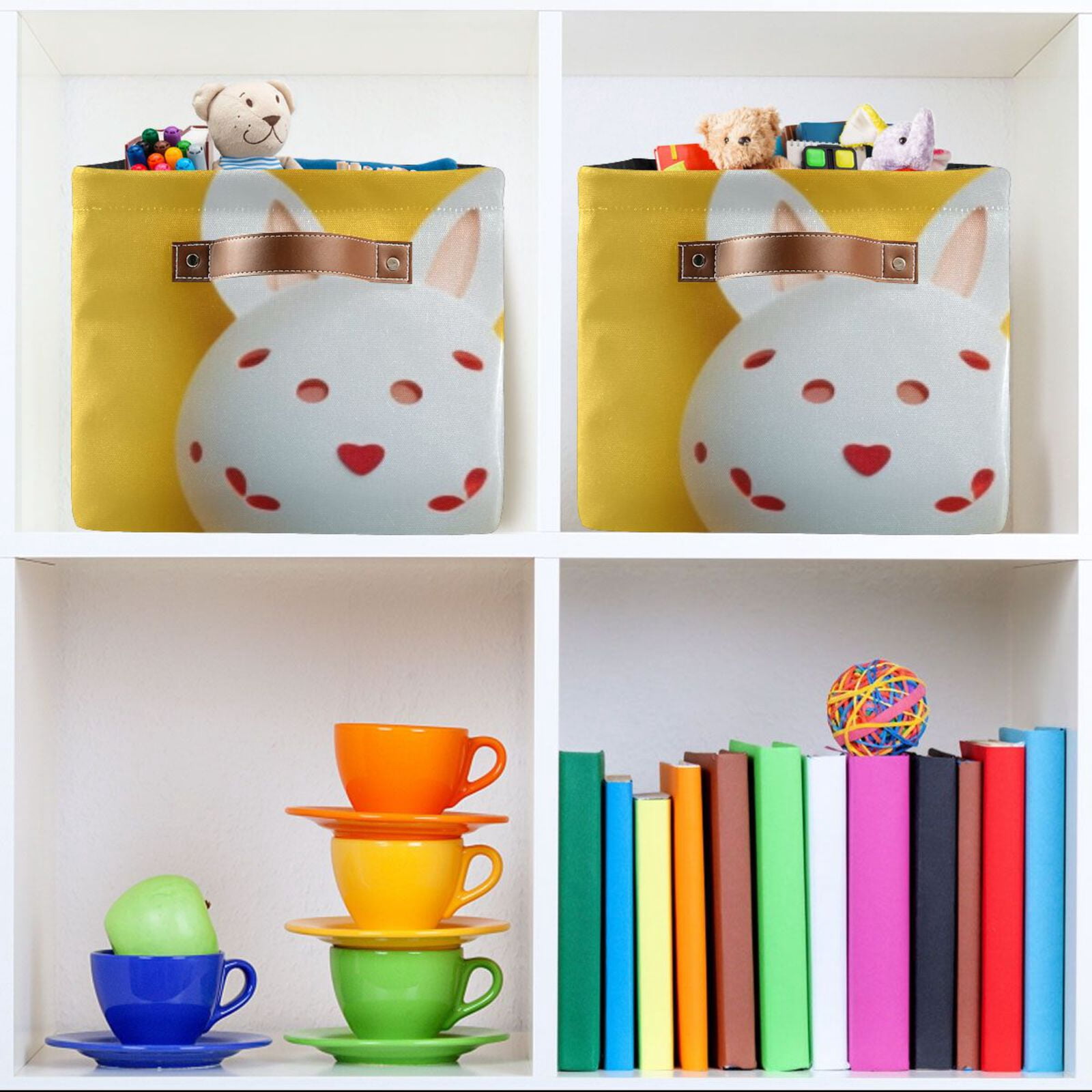 Easter Eggs Rabbit Ear Storage Bins Baskets With Handles Storage Box Clothes Organizer Organization Toys
