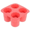 thumbnail image 5 of Raindrops 4 Cup Cute Ice Cube Mold Trays Fun Shape Maker Red, 5 of 8
