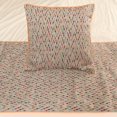 thumbnail image 4 of The HomeCentric King Queen Twin Beige & Multicolor Luxury Full 68"x18" Bed Runner With 2 Pillow Cover, Chevron Embroidery Bed Scarf on Jacquard Embroidered fabric - Happy Chevy, 4 of 5