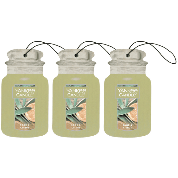 Yankee Candle Paper Car Jar, Sage & Citrus 3 Pack