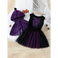 thumbnail image 2 of SUNSIOM Costume d'Halloween pour Filles Mignon Robe Sans Manches en Velours Tulle + Cape à Capuche Ensemble Cosplay, 2 of 6
