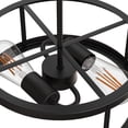 thumbnail image 5 of LOHASLED 13 in. 2-Light Matte Black Pendant Light, Drum Flush Mount Light, 5 of 5